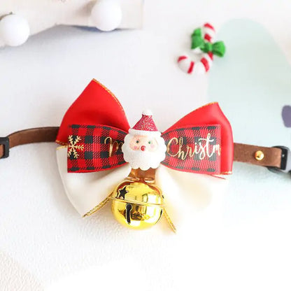 Christmas Pet Collar Bow Tie