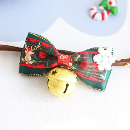 Christmas Pet Collar Bow Tie